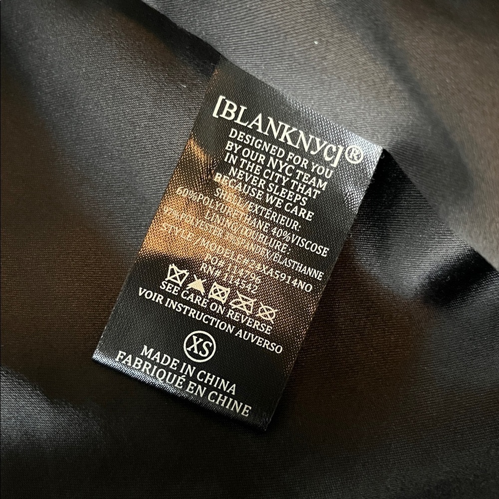 Blank NYC Black Faux Leather Jacket -XS - Picture 8 of 11
